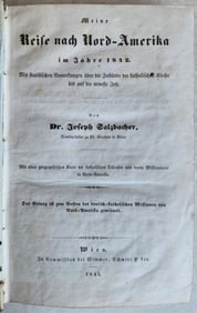 1845 NORTH AMERICAN HISTORY antique in GERMAN