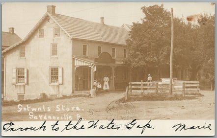 GARDENVILLE PA GOTWALS STORE 1906 ANTIQUE REAL PHOTO POSTCARD RPPC
