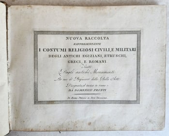 1805 ILLUSTRATED COSTUMES of ANCIENT EGYPTIANS ETRUSCANS GREEKS & ROMANS antique