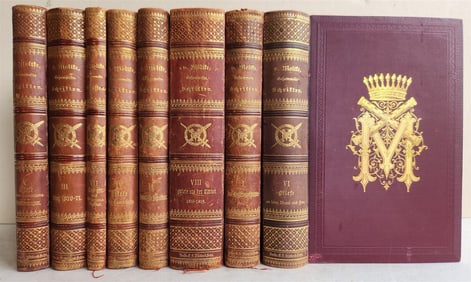1892 WRITINGS of GERMAN FIELD MARSHAL HELMUT MOLTKE 8 VOLS antique ILLUSTRATED