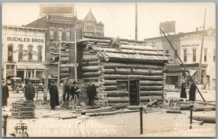 LIMA OH ALLEN CO. CENTENNIAL CELEBRATION 1917 ANTIQUE REAL PHOTO POSTCARD RPPC