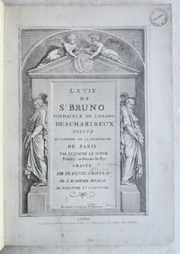 1750 LIFE of ST. BRUNO FULLY ILLUSTRATED LARGE FOLIO antique in FRENCH