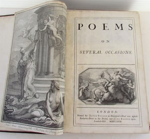 1718 POEMS on SEVERAL OCCASIONS antique FOLIIO by Matthew Prior in ENGLISH