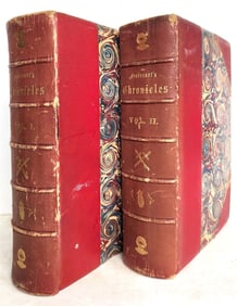 1868 FROISSART CHRONICLES of ENGLAND FRANCE SPAIN 2 VOLUMES antique ILLUSTRATED