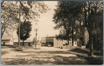 N. ANSON ME ELM STREET ANTIQUE REAL PHOTO POSTCARD RPPC