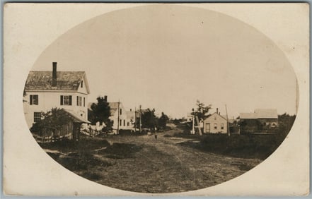 EAST POLAND ME STREET SCENE ANTIQUE REAL PHOTO POSTCARD RPPC