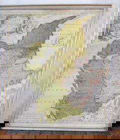 1710 HOMANN MAP OF DENMARK IUTIAE antique CAPT. JOHN SMITH antique