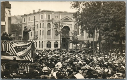 BARRE VT ROOSEVELT SPEECH 1912 ANTIQUE REAL PHOTO POSTCARD RPPC