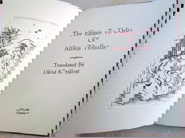SIGNED LTD EDITION ELEGIES TO DELIA of ALBIUS TIBULLUS translated DAVID SLAVITT