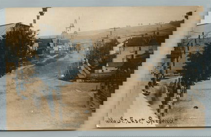 SYKESVILLE PA MAIN STREET EAST ANTIQUE REAL PHOTO POSTCARD RPPC