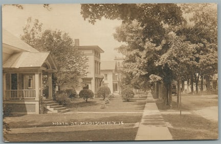 MADISON NY NORTH STREET ANTIQUE REAL PHOTO POSTCARD RPPC