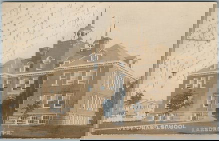 LANDSDALE PA WEST WARD SCHOOL ANTIQUE REAL PHOTO POSTCARD RPPC
