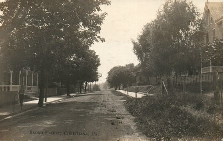 CHRISTIANA PA BROAD STREET ANTIQUE REAL PHOTO POSTCARD RPPC
