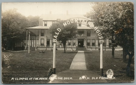 OLD FORGE NY BALD MOUNTAIN HOUSE ANTIQUE REAL PHOTO POSTCARD RPPC