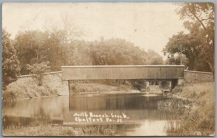 CHALFONT PA NORTH BRANCH CREEK ANTIQUE REAL PHOTO POSTCARD RPPC