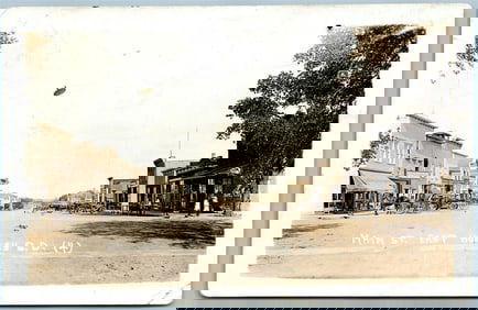 HURLEY SD MAIN STREET EAST ANTIQUE REAL PHOTO POSTCARD RPPC