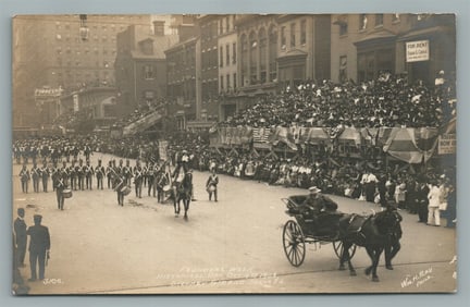PHILADELPHIA PA FOUNDERS WEEK STEPHEN GIRARD RPPC ANTIQUE REAL PHOTO POSTCARD