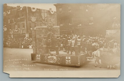PHILADELPHIA PA FOUNDERS WEEK PENN UNDER ARREST RPPC ANTIQUE REAL PHOTO POSTCARD