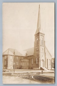 SALTSBURG PA PRESBYTERIAN CHURCH ANTIQUE REAL PHOTO POSTCARD RPPC