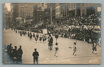 PHILADELPHIA PA FOUNDERS WEEK MAYOR & CORP. ANTIQUE REAL PHOTO POSTCARD RPPC