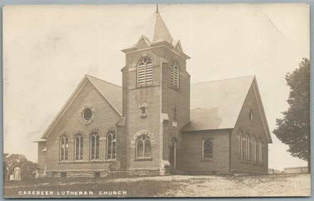 EDIE PA CASEBEER LUTHERAN CHURCH ANTIQUE REAL PHOTO POSTCARD RPPC
