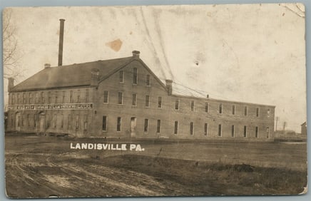 LANDISVILLE PA MONITOR MFG CO. ANTIQUE REAL PHOTO POSTCARD RPPC