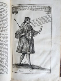 1725 HISTORY of Holy Roman Empire' CITY of AUGSBURG REGIMENT antique ILLUSTRATED