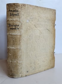 1750 INSTUCTIO CONFESSARII antique HAND TOOLED PIGSKIN BINDING w/CLASPS Theology