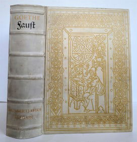 1932 HOLOCAUST PROVENANCE GOETHE FAUST illustrated VELLUM BOUND antique JUDAICA
