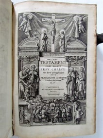 1614 BIBLE in DUTCH BIBLIA NEEERLANDICA NEW TESTAMENT antique FOILO