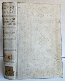 1736 AUGUSTINO CALMET antique BLIND STAMPED PIGSKIN BOUND FOLIO