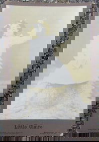 ANTIQUE PHOTO of LITTLE CLAIRE by FRANK WENDT CIRCUS SIDE-SHOW GIRL w DOG LEGS