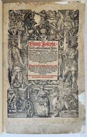 1590 FLAVIUS JOSEPHUS ILLUSTRATED JEWISH HISTORY antique MASSIVE FOLIO JUDAICA