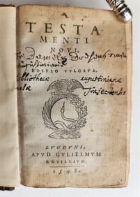 1548 BIBLE IN LATIN ILLUSTRATED antique 16th CENTURY NEW TESTAMENT rare