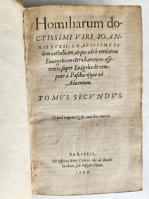 1549 Homiliarum doctissimi viri Ioannis Eckii antique VELLUMM BINDING 16th CENT.
