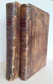 1740 WORKS of SIR WILLIAM TEMPLE 2 volumes antique FOLIO in ENGLISH