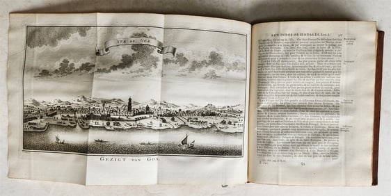 1753 PYLARD TRAVELS TO EAST INDIES antique Histoire generale des voyages ILLUSTR