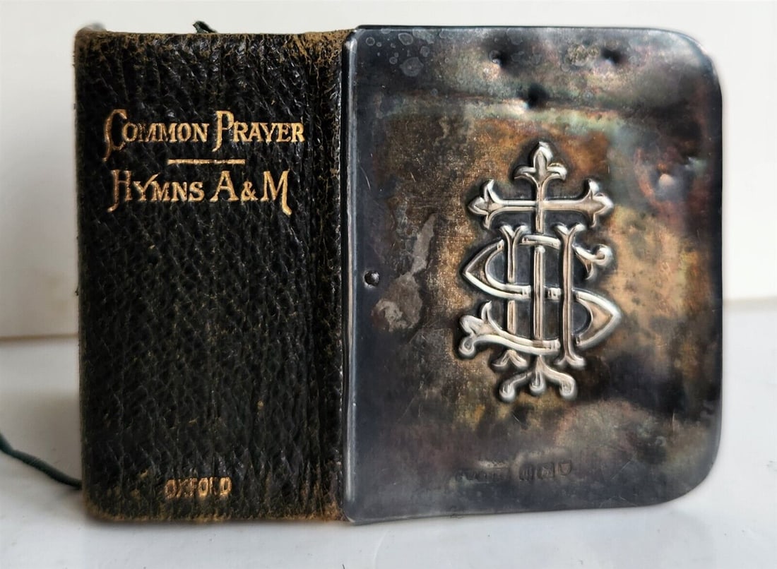 Early 1900s SILVER COVER MINIATURE COMMON PRAYER BOOK antique (1 of 12)