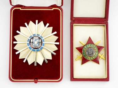 2 Bulgarian Cased Medals