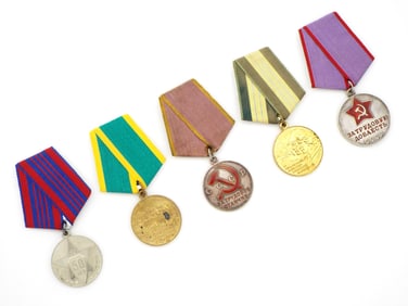 5 Soviet Russian Medals