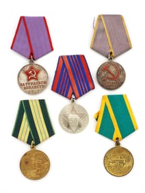 5 Soviet Russian Medals
