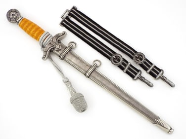 MINT German WWII TENO Leaders Dagger with Portepee & Hangers by EICKHORN SOLINGEN