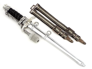 MINT German WWII 2nd Model RAILWAY PROTECTION Leaders Dagger with Portepee & Hangers by EICKHORN