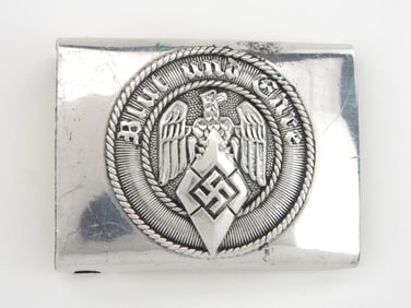 German WWII HJ Aluminum Belt Buckle RZM 4/38 Richard Sieper & Sohne