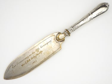 German WWII 1943 Dated & Engraved Silver Cake Knife