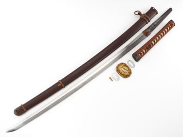 Japanese WWII Old Family Samurai Blade in Type 98 Mounts