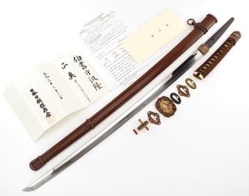 Japanese WWII Signed & Papered Early Type 98 Shingunto