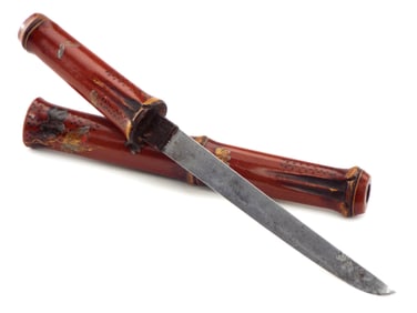 Japanese EDO MINUTER Katana in Wood Mounts