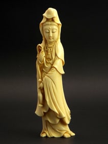 Antique VERY FINE Carving of Chinese Or Japanese Deity