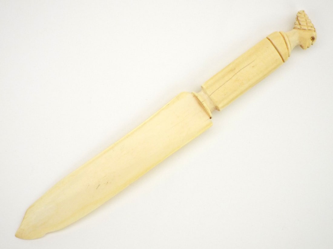 Antique VERY FINE Hand Carved Letter Opener: Antique VERY FINE Hand Carved Letter Opener. Full Length 10.5 Inches Blade Length